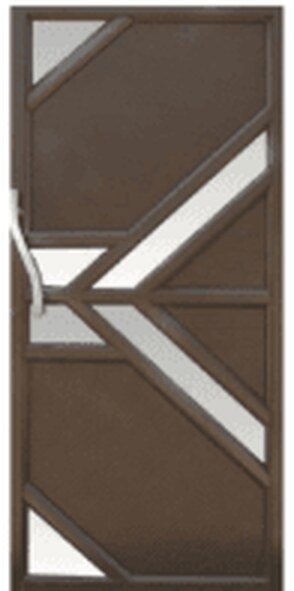 Aluminium Pivot Door Bronze Left