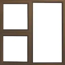 Aluminium Window 1200 x 1200 2 Opening Clear Bronze