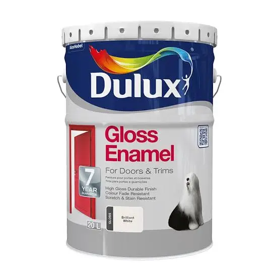Dulux Gloss Enamel Brilliant White 5L