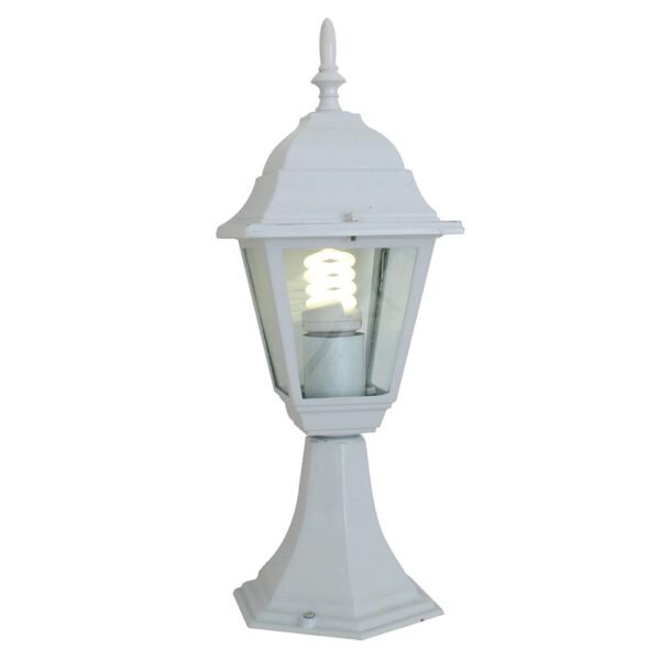 Eurolux Lantern 4 Panle Pedestal White