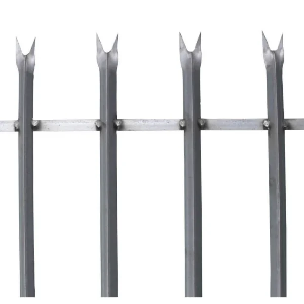 Raw palisade panel, 1.8 m high × 3.0 m wide, 17 pales, 25 mm profile, 2 mm thick