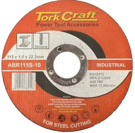 Tork Craft Cutting Disc 115 x 22.2 x 1MM Slimline